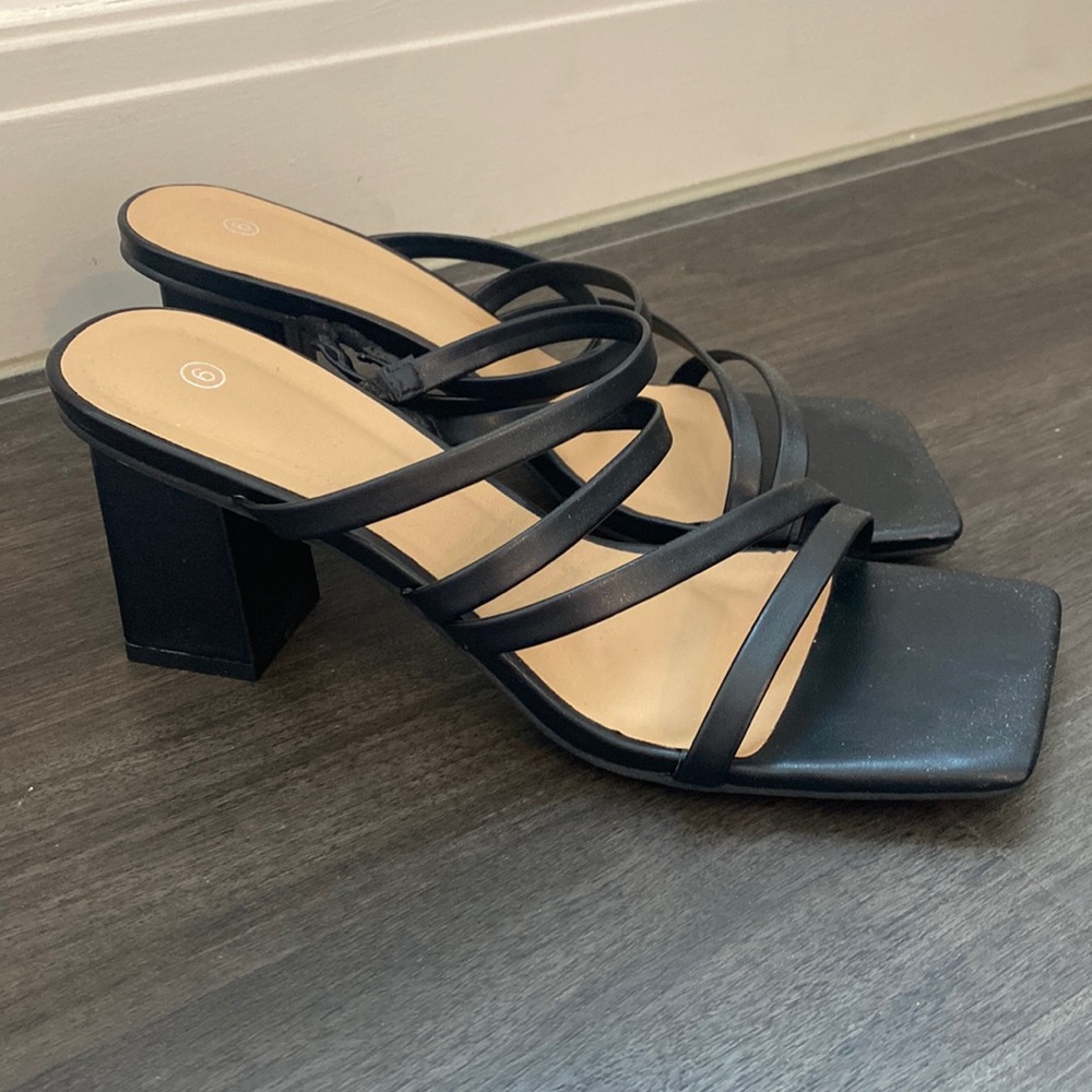 Square toe heels